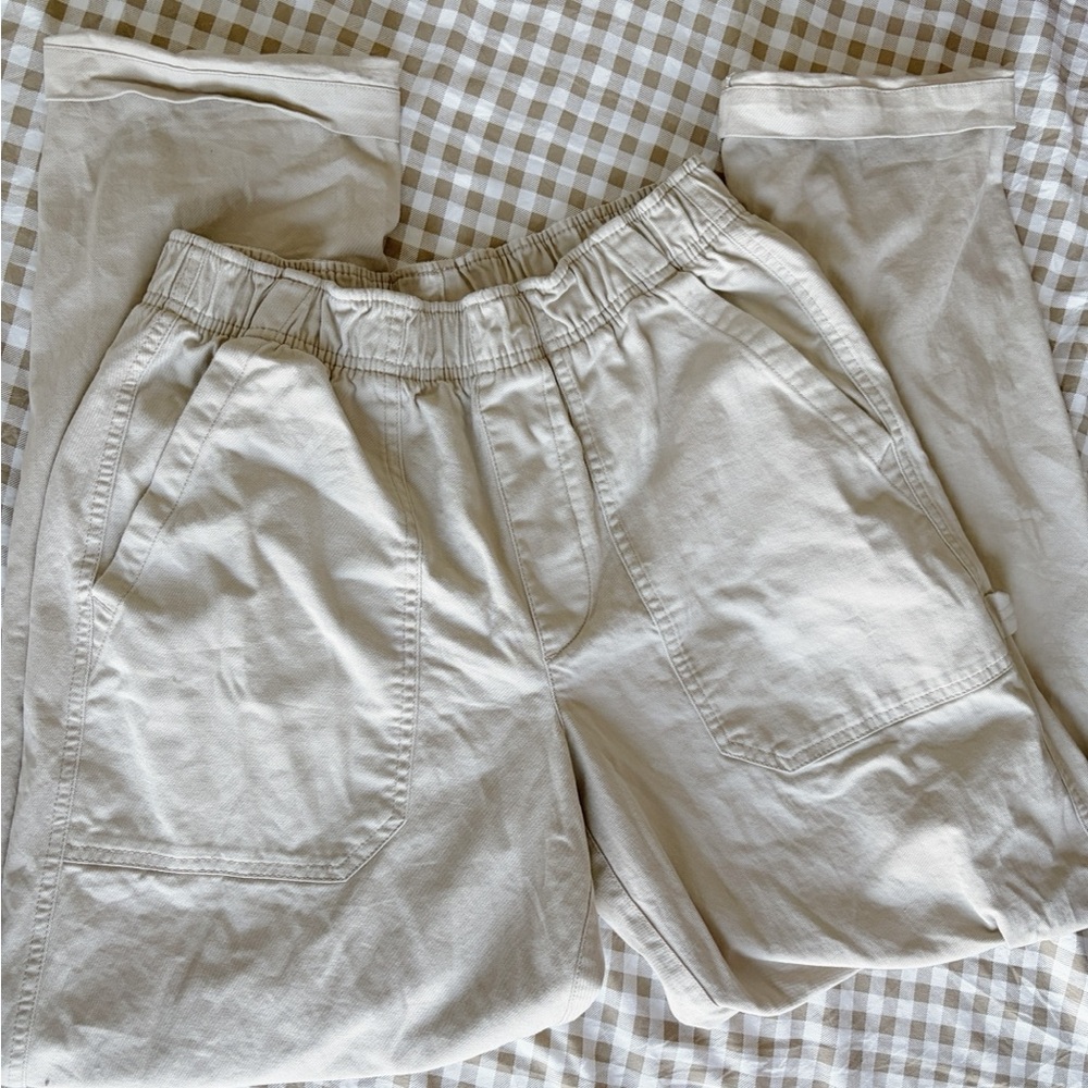 Old navy workwear chino pants — beige/cream — SMALL